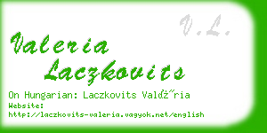 valeria laczkovits business card